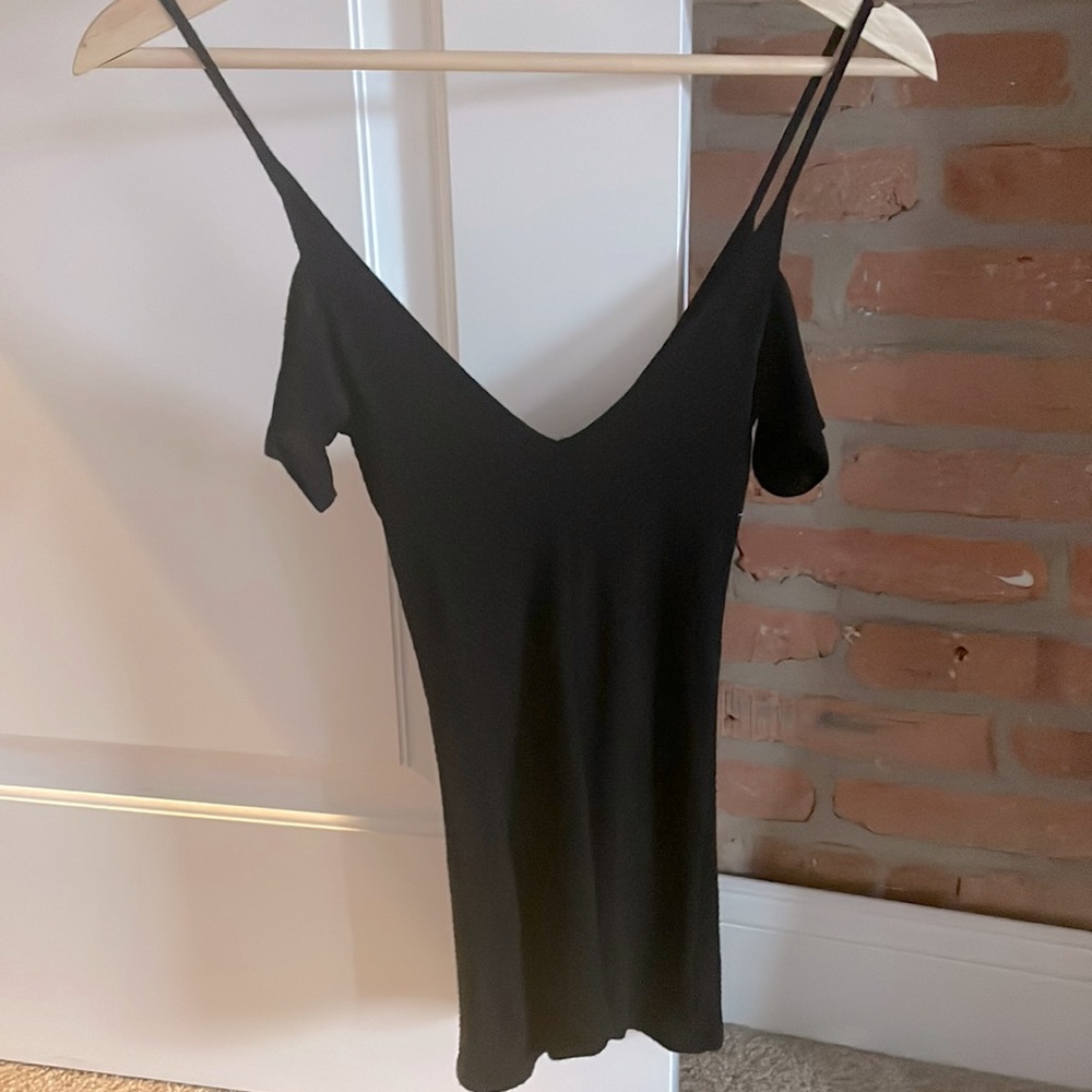 Project social t ribbed off the shoulder top